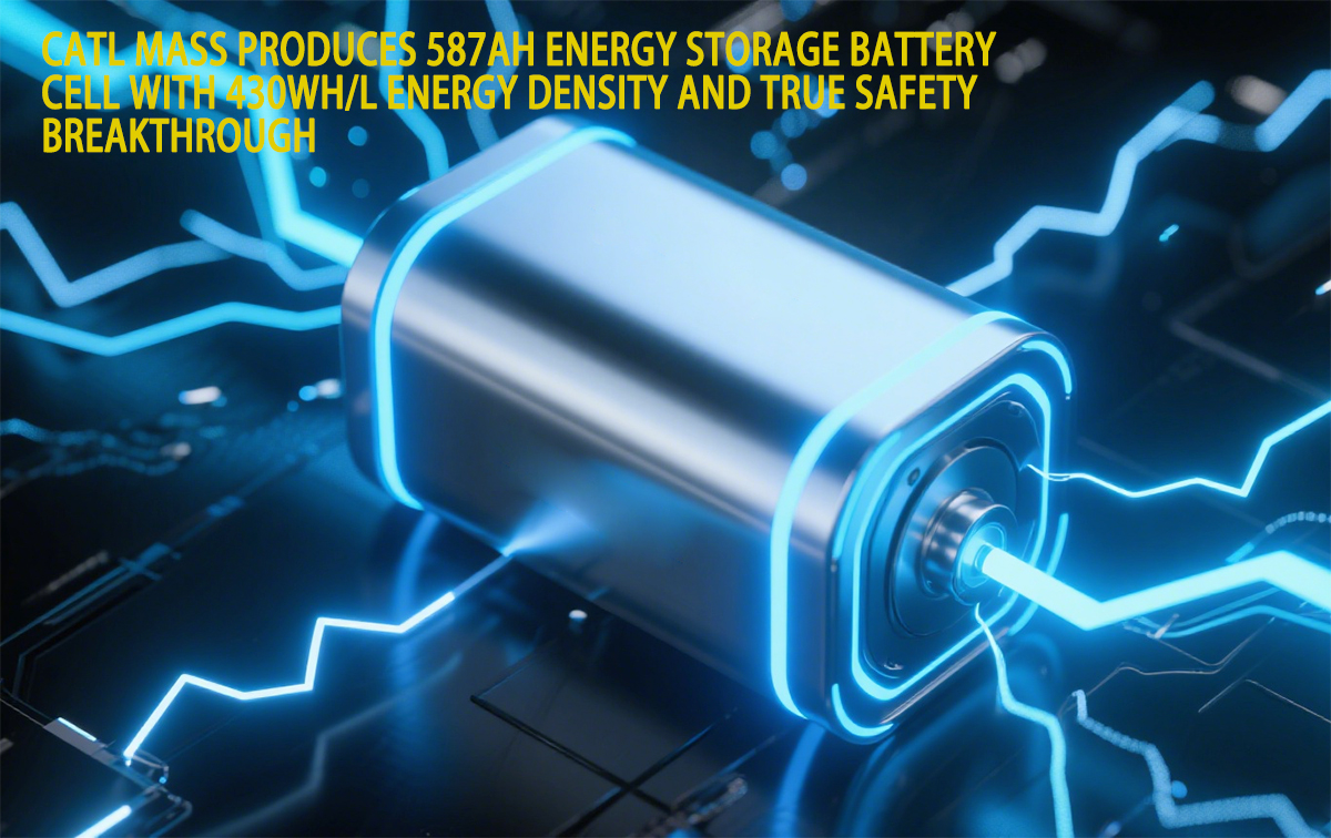 CATL Mass Produces 587Ah Energy Storage Battery Cell with 430Wh/L Energy Density and True Safety Breakthrough
