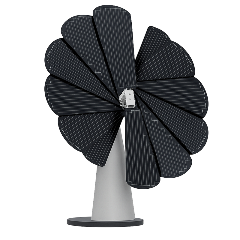Vertical Axis Smart Flower Solar Panels