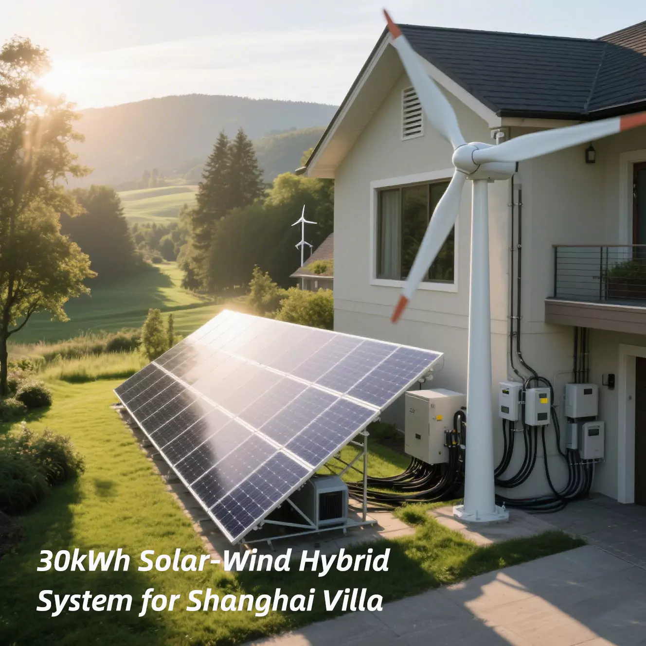 30kWh Solar-Wind Hybrid System for Shanghai Villa