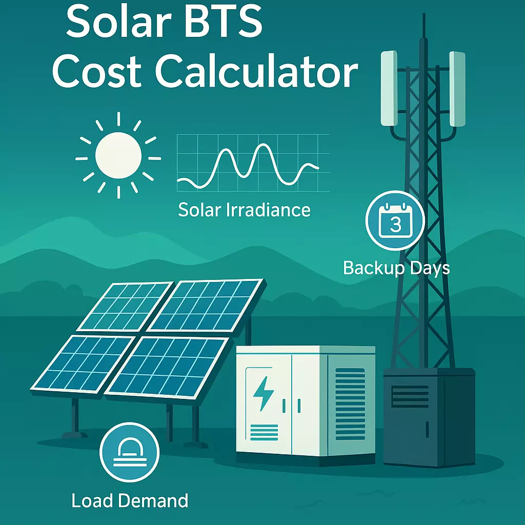 Solar BTS Cost Calculator Estimate Base Station Energy Investment ROI