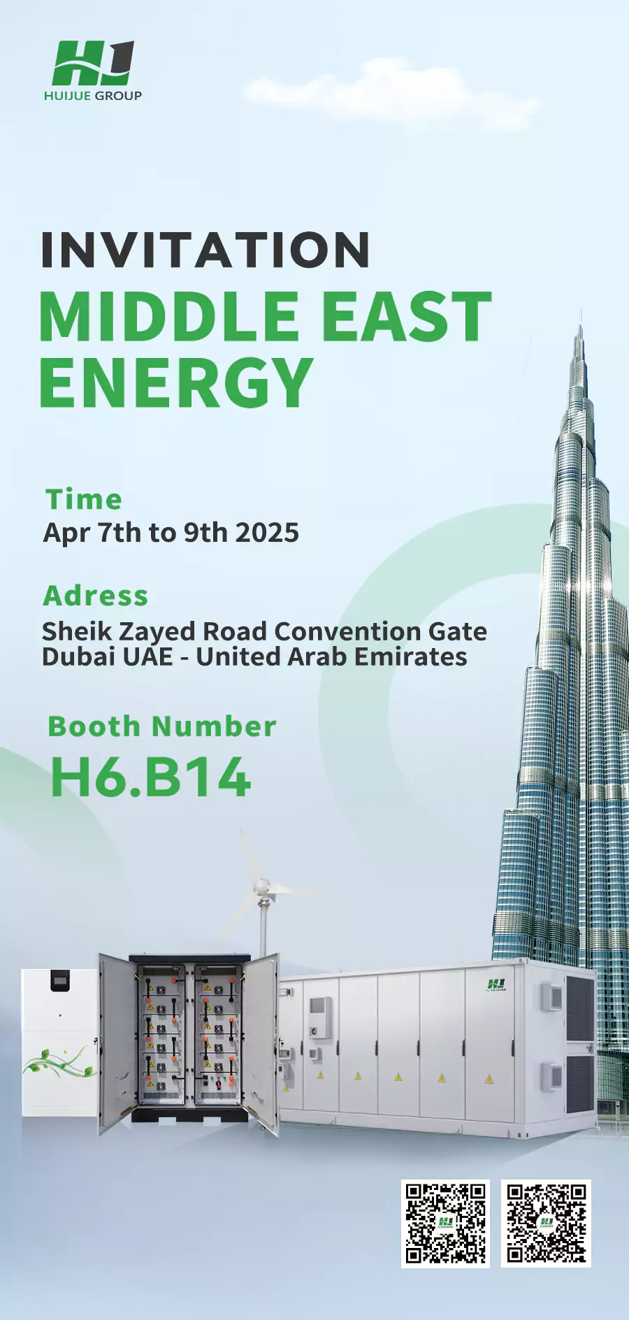 HuiJue Group to Showcase Innovations at Middle East Energy 2025 in Dubai