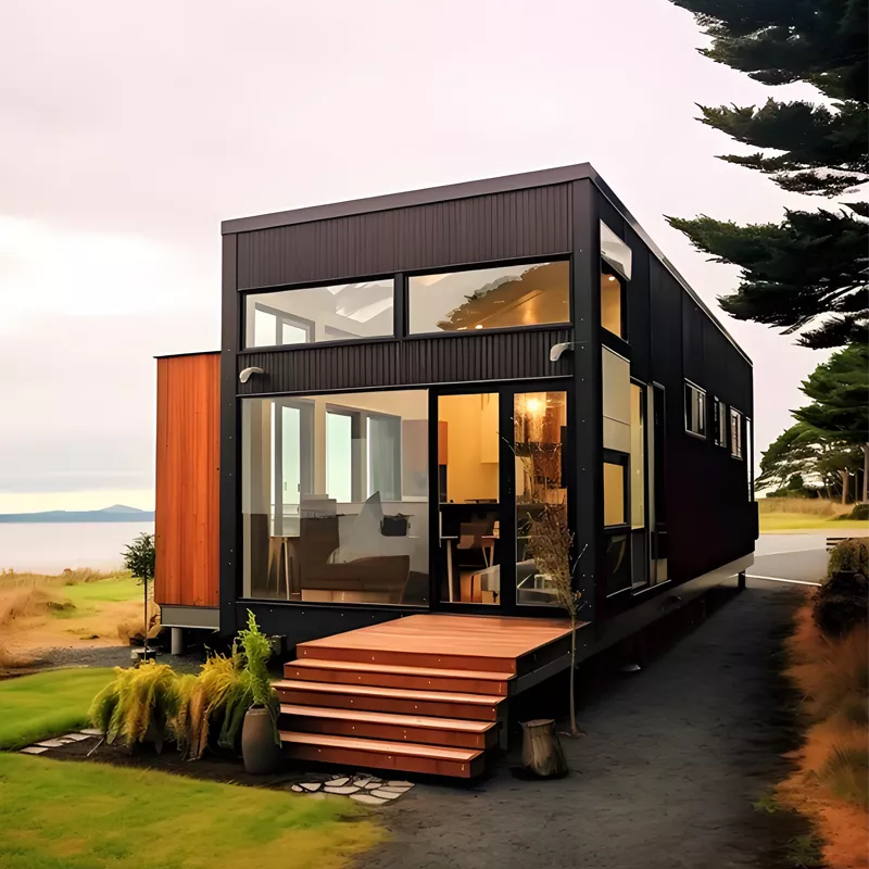 Expandable container house with solar energy