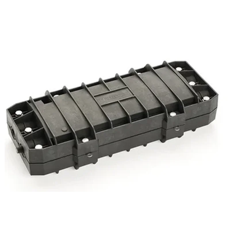 Double-ended optical cable splice box (horizontal)