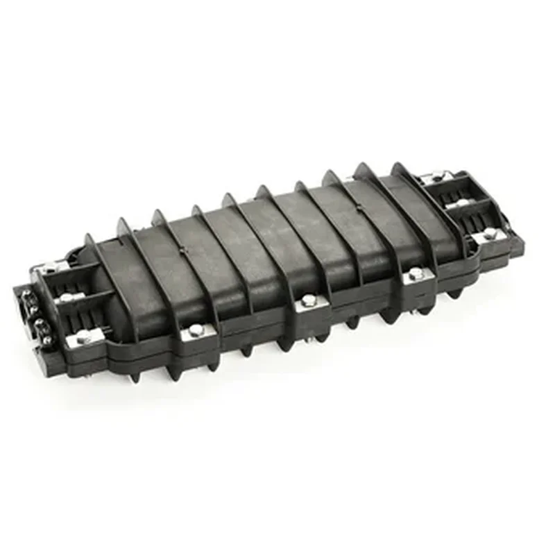 Double-ended optical cable splice box (horizontal)