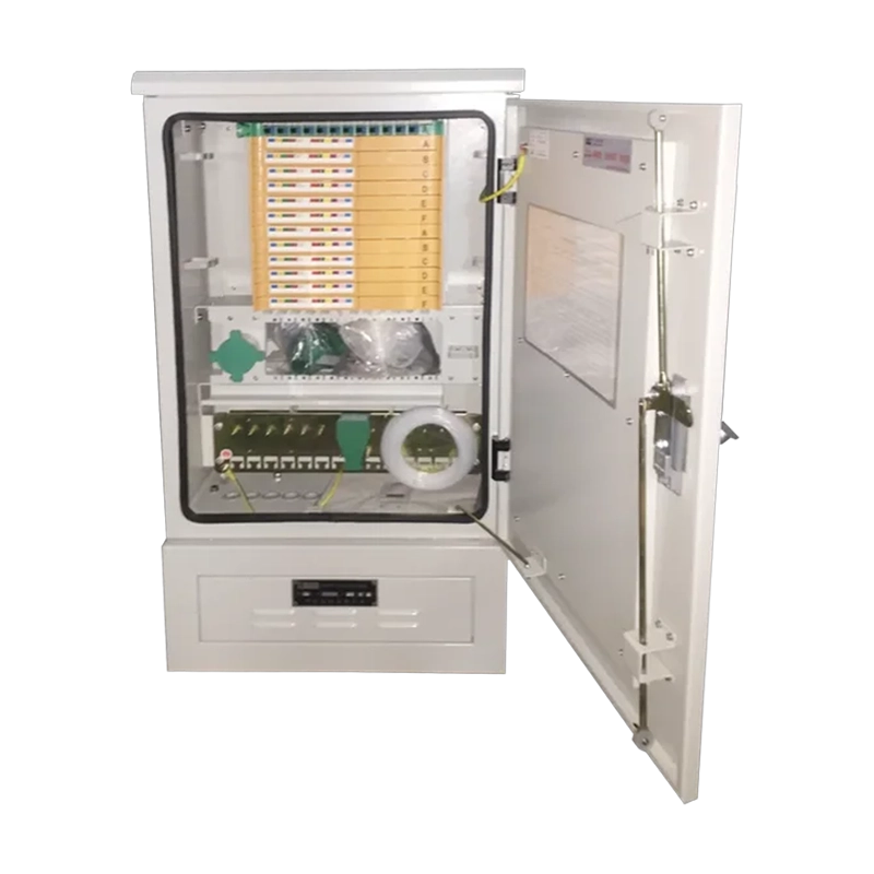 Plug-in jumper-free optical cable transfer box (stainless steel)